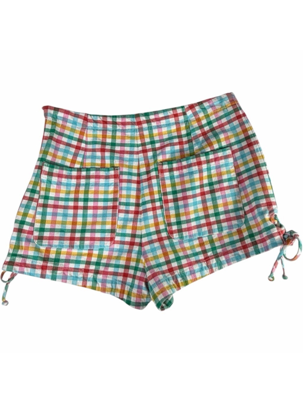 Maeve Anthropologie Gingham Micro Mini Shorts Size 8 - Picture 3 of 7